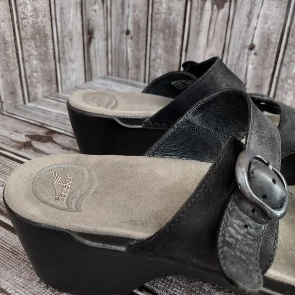 Dansko | "Sophie" Black Strappy Sandals Sz 10 - Picture 2 of 11